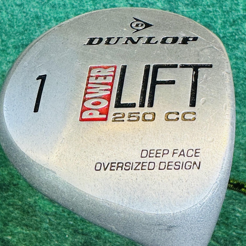 Vintage Dunlop 1 Driver Mens RH Power Lift 250CC Silver Black Graphite USA